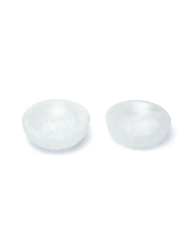 BOL ROND EN SÉLÉNITE SATINÉ -- ±10X3.5CM