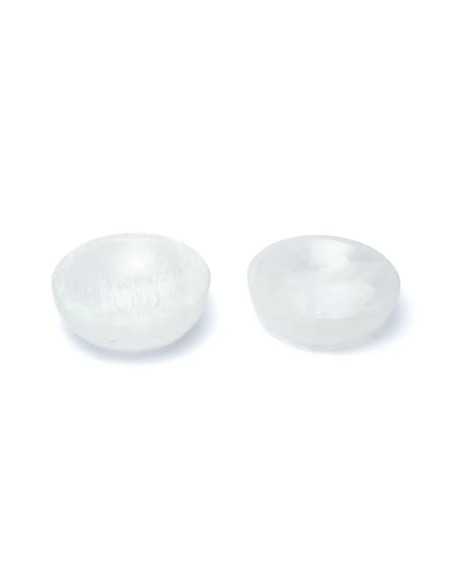 BOL ROND EN SÉLÉNITE SATINÉ -- ±10X3.5CM