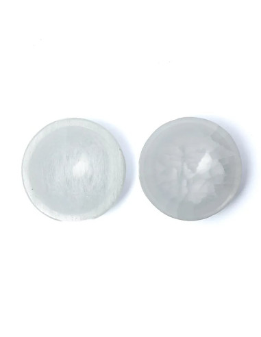 BOL ROND EN SÉLÉNITE SATINÉ -- ±10X3.5CM