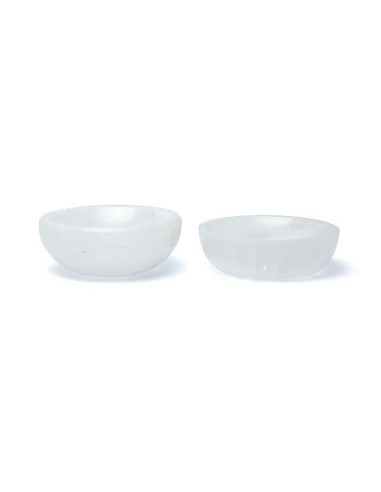 BOL ROND EN SÉLÉNITE SATINÉ -- ±10X3.5CM