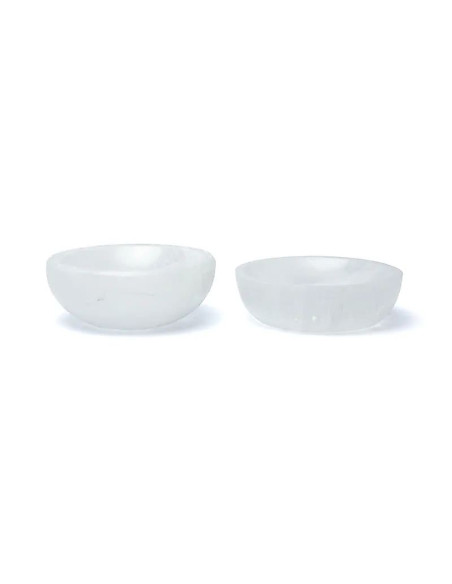 BOL ROND EN SÉLÉNITE SATINÉ -- ±10X3.5CM