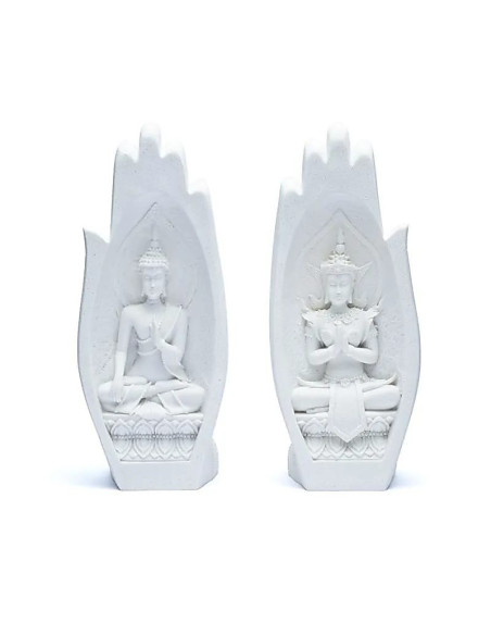 SET NAMASTE MUDRA BLANC 11X21CM