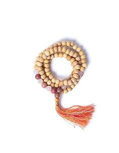 MALA TULSI/QUARTZ ROSE/THULITE 2