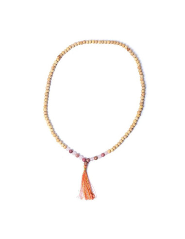 MALA TULSI/QUARTZ ROSE/THULITE