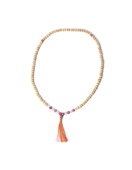 MALA TULSI/QUARTZ ROSE/THULITE