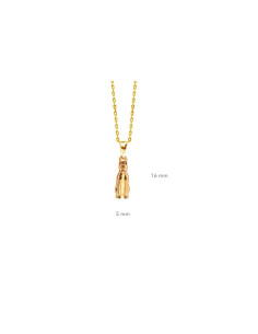 PENDENTIF CHAT SACRÉE EGYPTE PLAQUÉ OR 18K - CHAINE EN ACIER 2