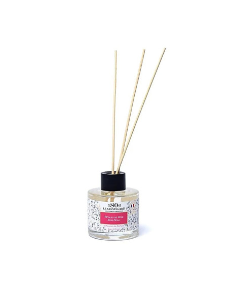 DIFFUSEUR A BATTONET PETALES DE ROSE