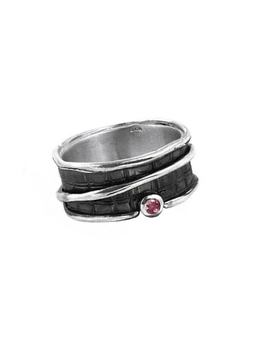 BAGUE TOURMALINE ROSE T57 ARGENT 925