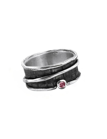 BAGUE TOURMALINE ROSE T57 ARGENT 925