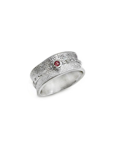 BAGUE TOURMALINE ROSE T59 ARGENT 925