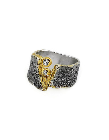 BAGUE SAPHIR BLANC T57 ARGENT 925 PL OR 2M