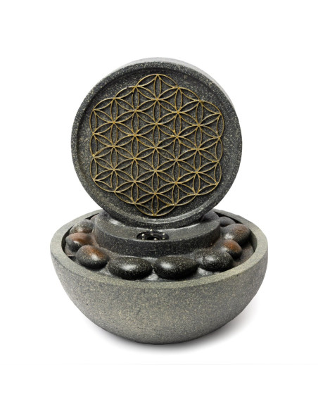 FONTAINE D'INTÉRIEUR FLEUR DE VIE -- 25X25X25CM