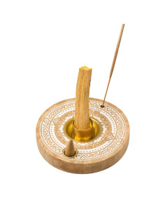 BRÛLEUR PALO SANTO ET ENCENS BOIS DE MANGUIER WHITEWASH -- 13CM 2