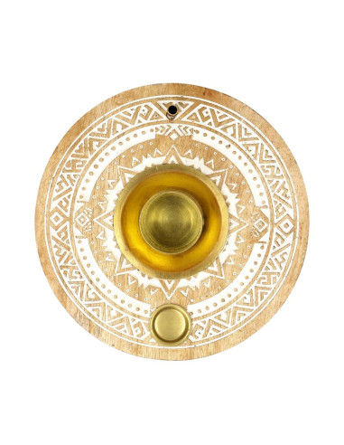 BRÛLEUR PALO SANTO ET ENCENS BOIS DE MANGUIER WHITEWASH -- 13CM