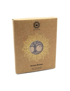 BRÛLEUR D'ENCENS EN BOIS ARBRE DE VIE 10 CM 2