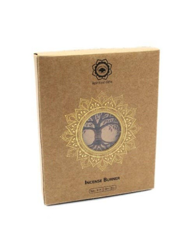 BRÛLEUR D'ENCENS EN BOIS ARBRE DE VIE 10 CM