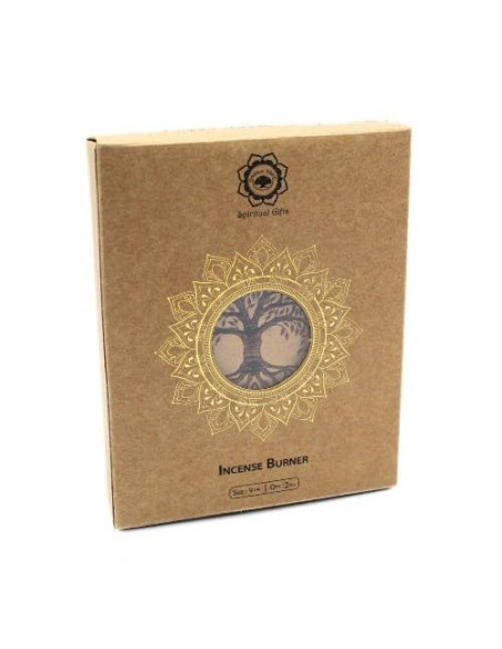 BRÛLEUR D'ENCENS EN BOIS ARBRE DE VIE 10 CM