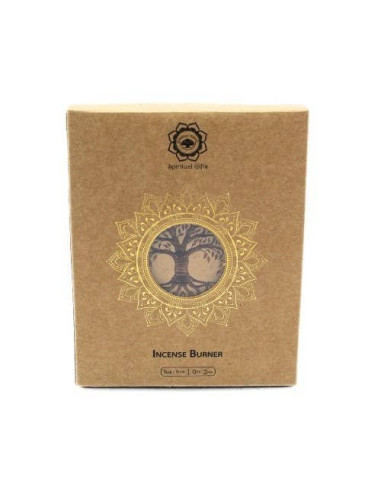 BRÛLEUR D'ENCENS EN BOIS ARBRE DE VIE 10 CM