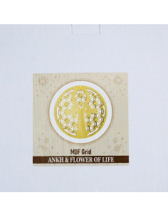 GRILLE DE CRISTAUX ANKH ÉGYPTIEN ET FLEUR DE VIE