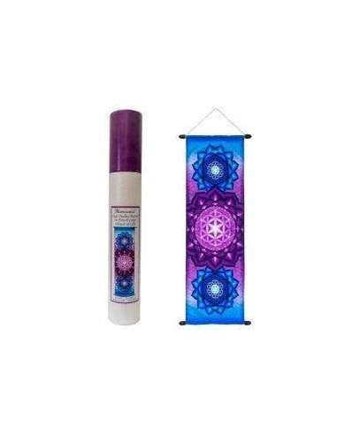 BANNIÈRE EN CRÊPE DE HAUTE QUALITÉ FLEUR DE VIE 36 X 90 CM | CRÊPE FRANÇAIS