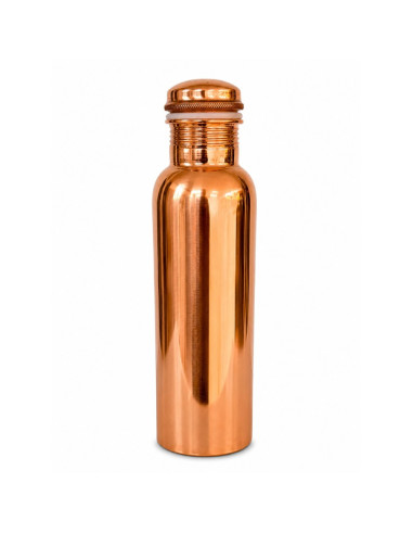 BOUTEILLE D'EAU EN CUIVRE PUR – POLIE ET LISSE – 950ML/330 G