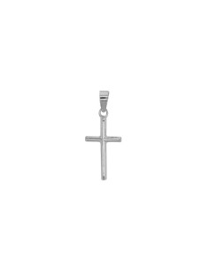 PENDENTIF PETITE CROIX LISSE, ARGENT 925/1000 RHODIÉ