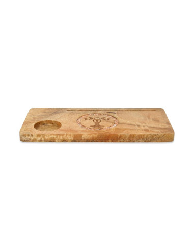 PORTE-CARTES PHASES LUNAIRES PIERRE DE LUNE ROSE BOIS DE MANGUIER