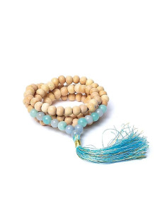 MALA TULSI/ANGELITE/AMAZONITE AA