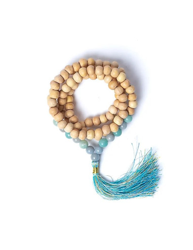 MALA TULSI/ANGELITE/AMAZONITE AA