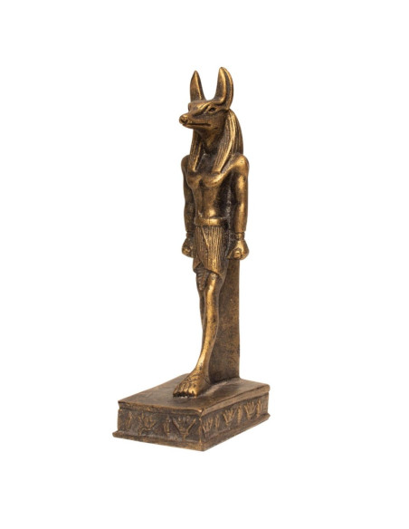 STATUE D'ANUBIS DEBOUT EN COULEUR BRONZE - 14CM - DIEU ÉGYPTIEN