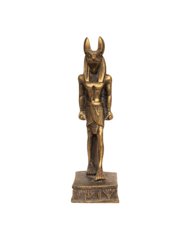 STATUE D'ANUBIS DEBOUT EN COULEUR BRONZE - 14CM - DIEU ÉGYPTIEN