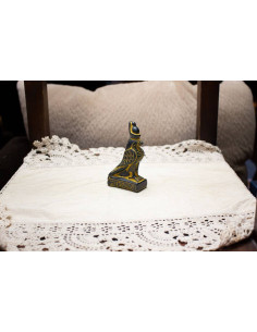 STATUE MINIATURE ANTIQUE D'HORUS EN COULEUR OR - 10 CM 2