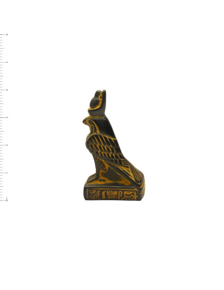 STATUE MINIATURE ANTIQUE D'HORUS EN COULEUR OR - 10 CM