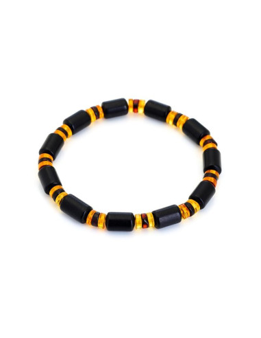 BRACELET AVEC AMBRE MULTICOLORE, TOUT AMBRE, 21-23CM