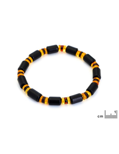 BRACELET AVEC AMBRE MULTICOLORE, TOUT AMBRE, 21-23CM