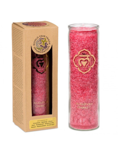 Bougie parfumée 1° chakra stearine 100 heures