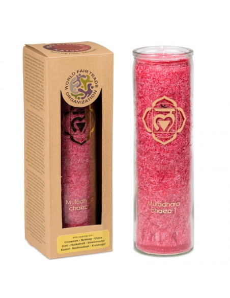 Bougie parfumée 1° chakra stearine 100 heures