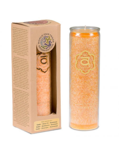 Bougie parfumée 2° chakra stearine 100 heures