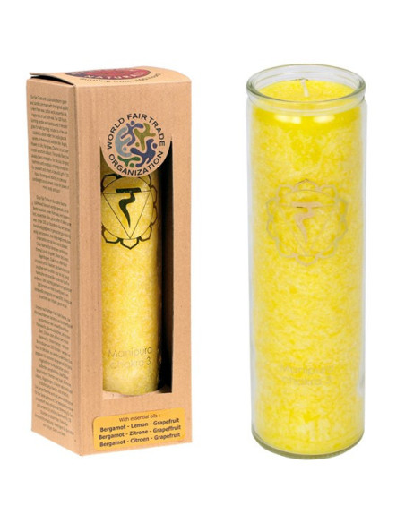 Bougie parfumée 3° chakra stearine 100 heures