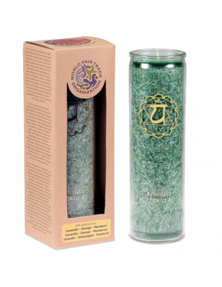 Bougie parfumée 4° chakra stearine 100 heures