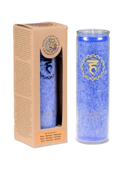 Bougie parfumée 5° chakra stearine 100 heures