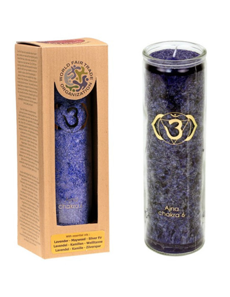 Bougie parfumée 6° chakra stearine 100 heures